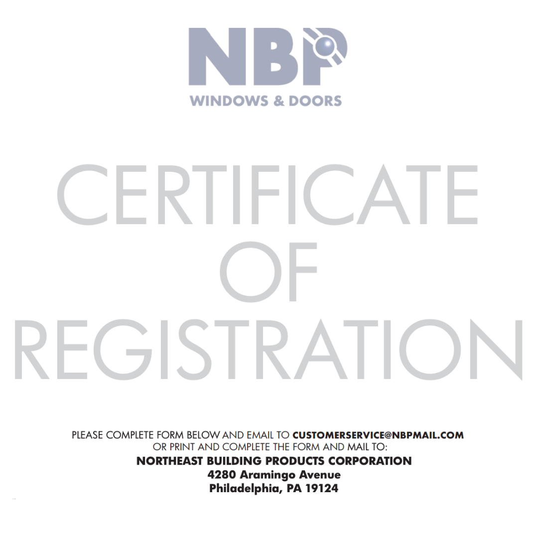 Certificate of Registration
